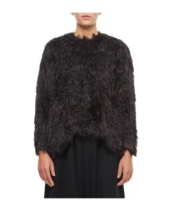 Comme Des Garcons Faux Fur Long Sleeves Top
