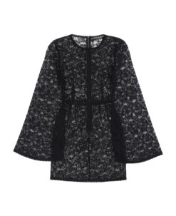 Dolce & Gabbana Mini Dress In Floral Openwork Knit