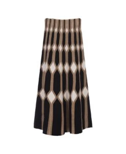Chloé Multicoloured Geometric Midi Skirt
