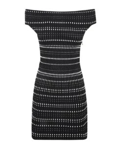 Alexander McQueen Off-shoulder Patterned Slim Dress