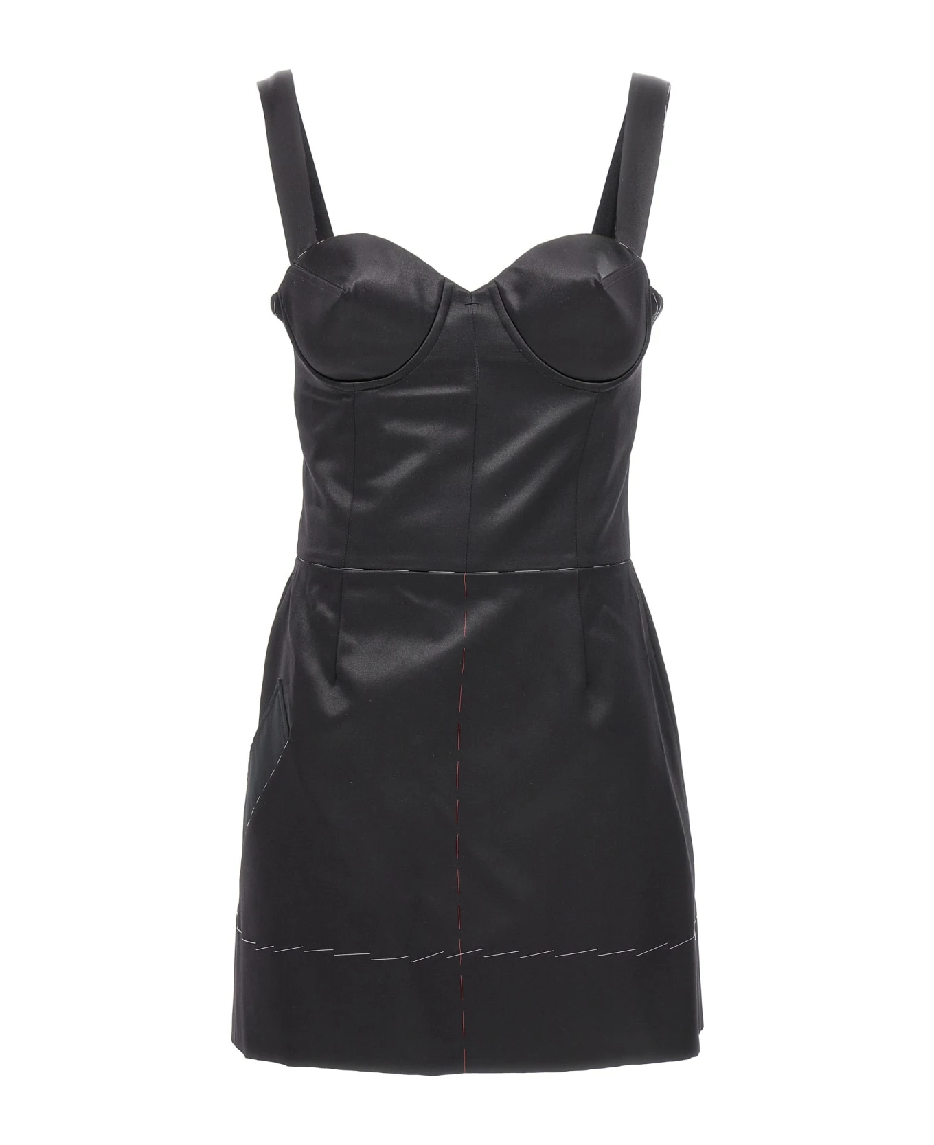 Maison Margiela Contrast Stitching Corset Dress