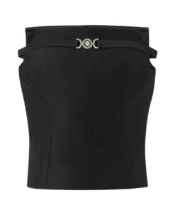 Versace Bra Sculptural Wool Silk Fabric