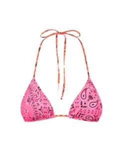 MC2 Saint Barth Woman Triangle Top With Bandanna Print