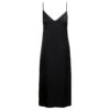 Balenciaga Black Satrin Pyjama Dress With Bb Monogram Jacquard In Viscose Woman