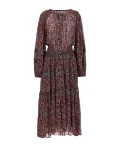 All-over Floral Printed Midi Dress