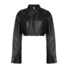 Loewe Crop-top Shirt In Leather