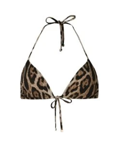 Dolce & Gabbana Leopard Print Bikini Top