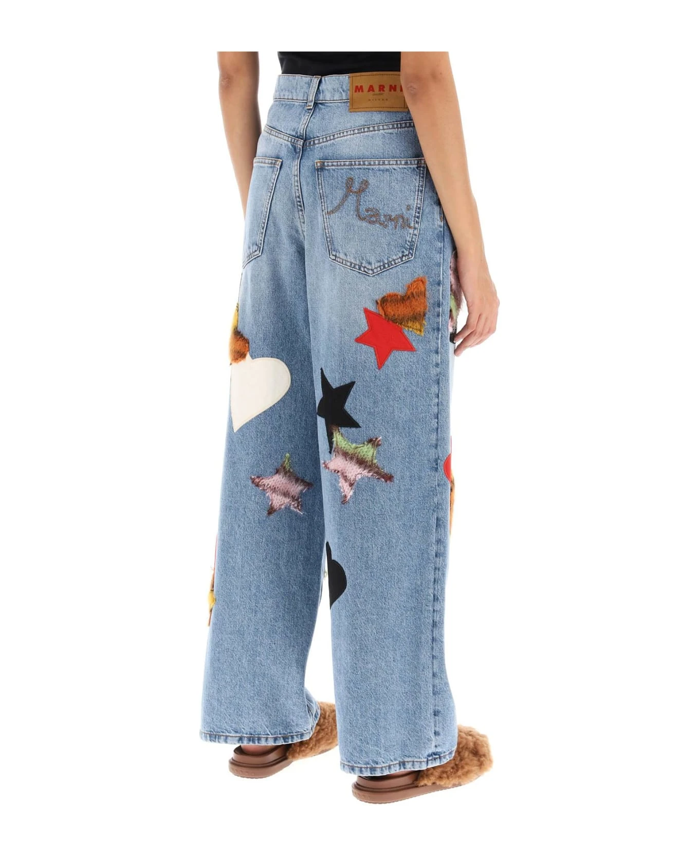 Marni Relaxed Fit Jeans With Patches - Image 3