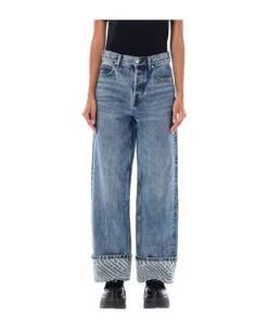 ALEXANDER WANG Wide Jeans Logo