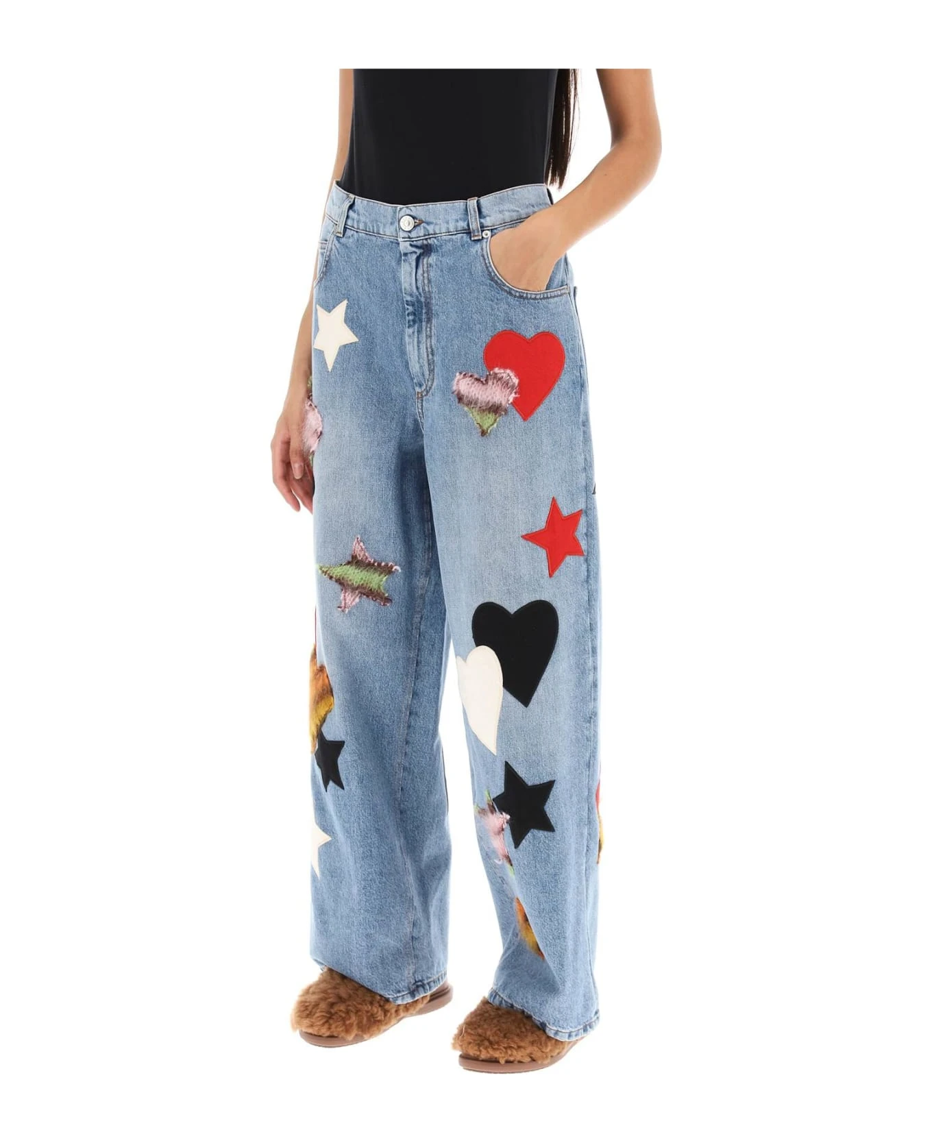 Marni Relaxed Fit Jeans With Patches - Image 4