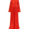 Dolce & Gabbana Long Pleated Chiffon Dress
