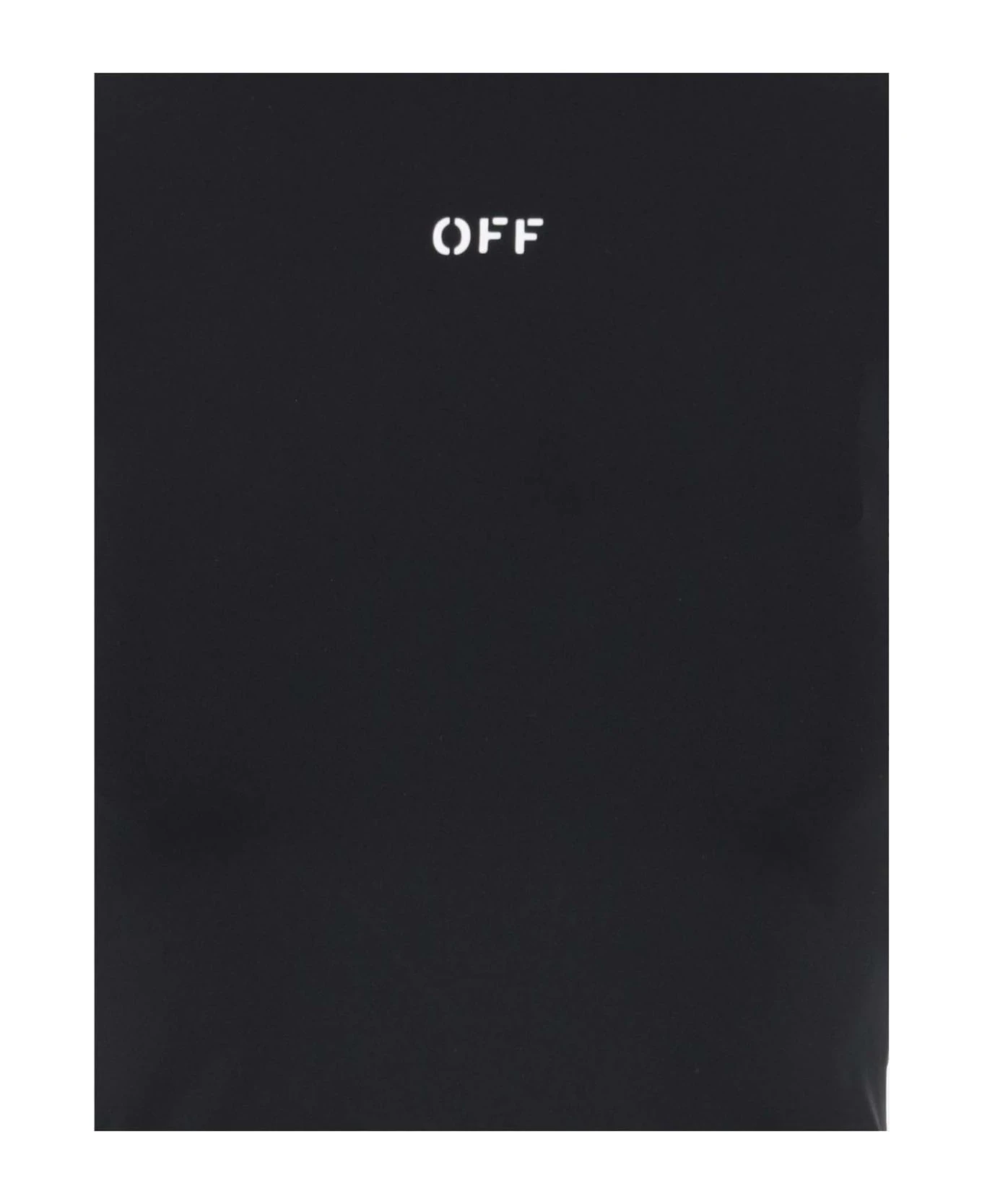 Off-White Stretch Jersey Crop Top With Logo - Image 3