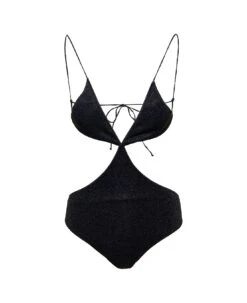 OSEREE Black And Multicolored Bikini With Sequins All-over In Polyester Woman