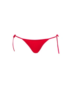 Red Swim Bikini Bottom With Lettering In Nylon Stretch Woman Dsquared2