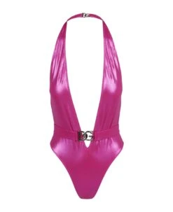 Dolce & Gabbana Logo-plaque Glossy-finish Swimsuit