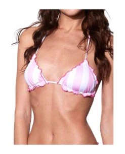 MC2 Saint Barth Woman Triangle Top With Striped