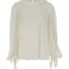 Chloé Crêpe De Chine Top With Knotted Detail