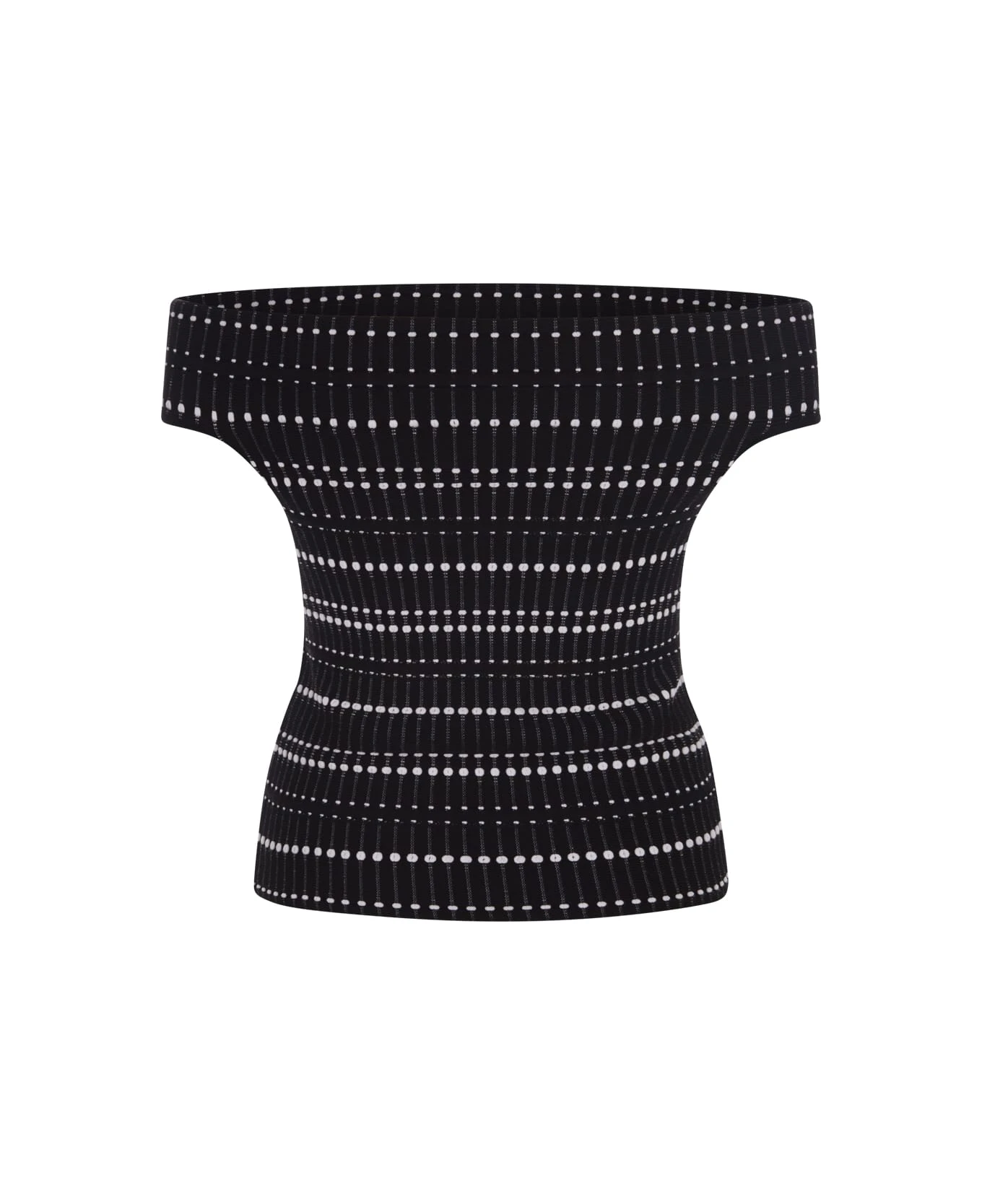 Alexander McQueen Black And White Knitted Top - Image 2