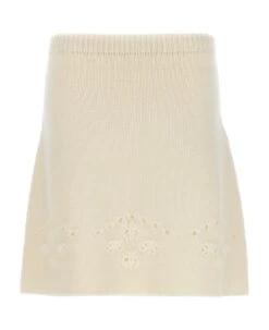 Chloé Openwork Embroidery Skirt