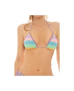 MC2 Saint Barth Crochet Striped Triangle