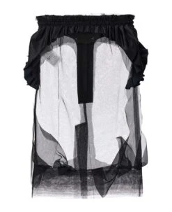Maison Margiela Satin Ruche Tulle Skirt