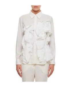Comme Des Garcons Rouched Long Sleeve Shirt