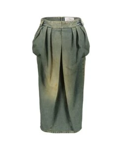 Maison Margiela Denim Skirt With Faded Effect