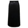 Balenciaga Midi Black Pleated Dress In Leather Woman
