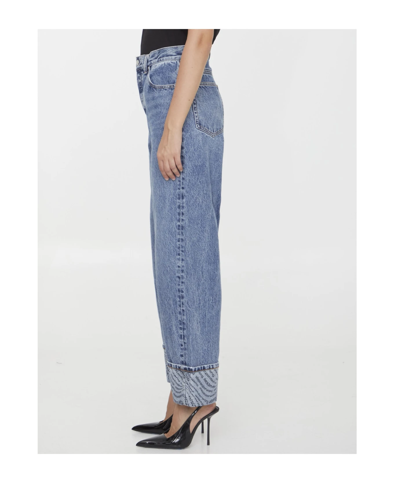 ALEXANDER WANG Wave Cuff Wide Jeans - Image 3