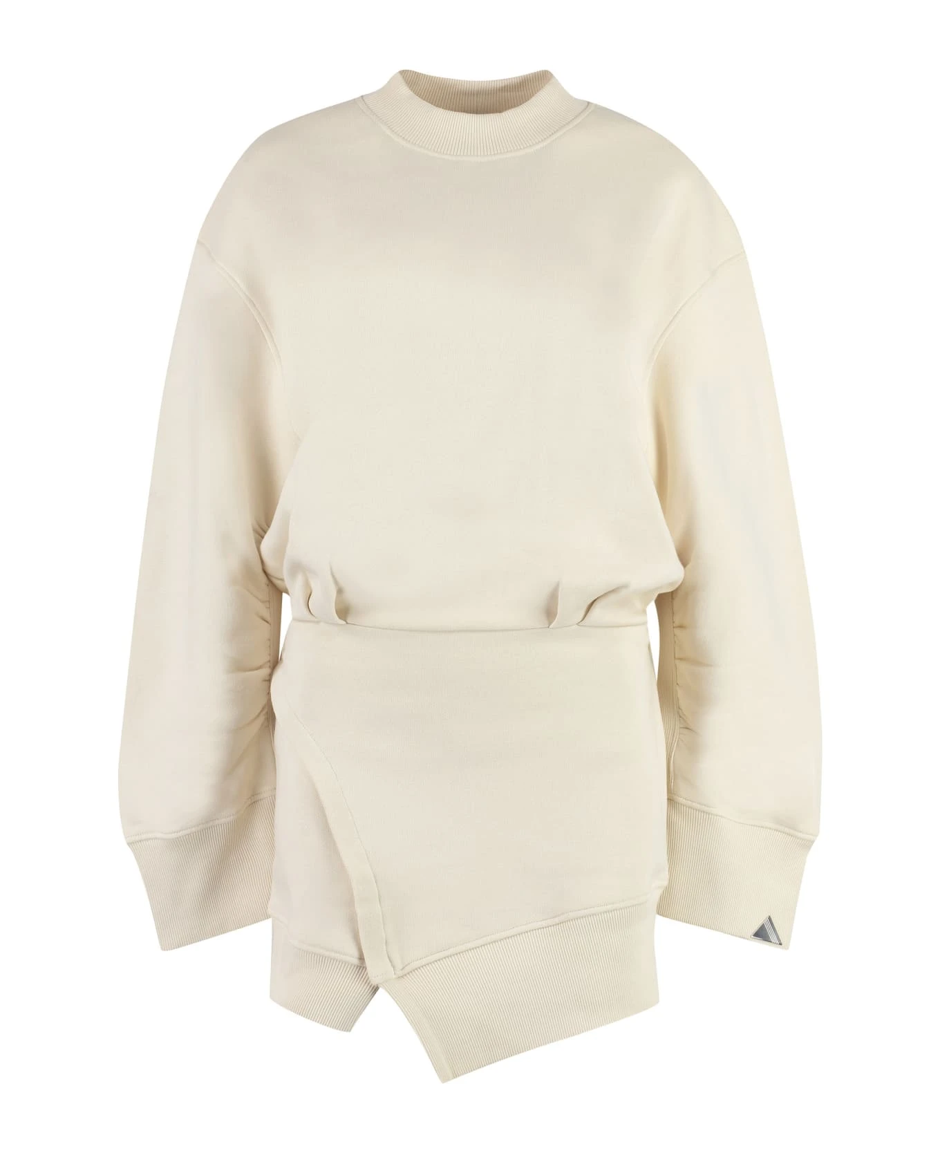 Ivory Cotton Mini Sweatdress