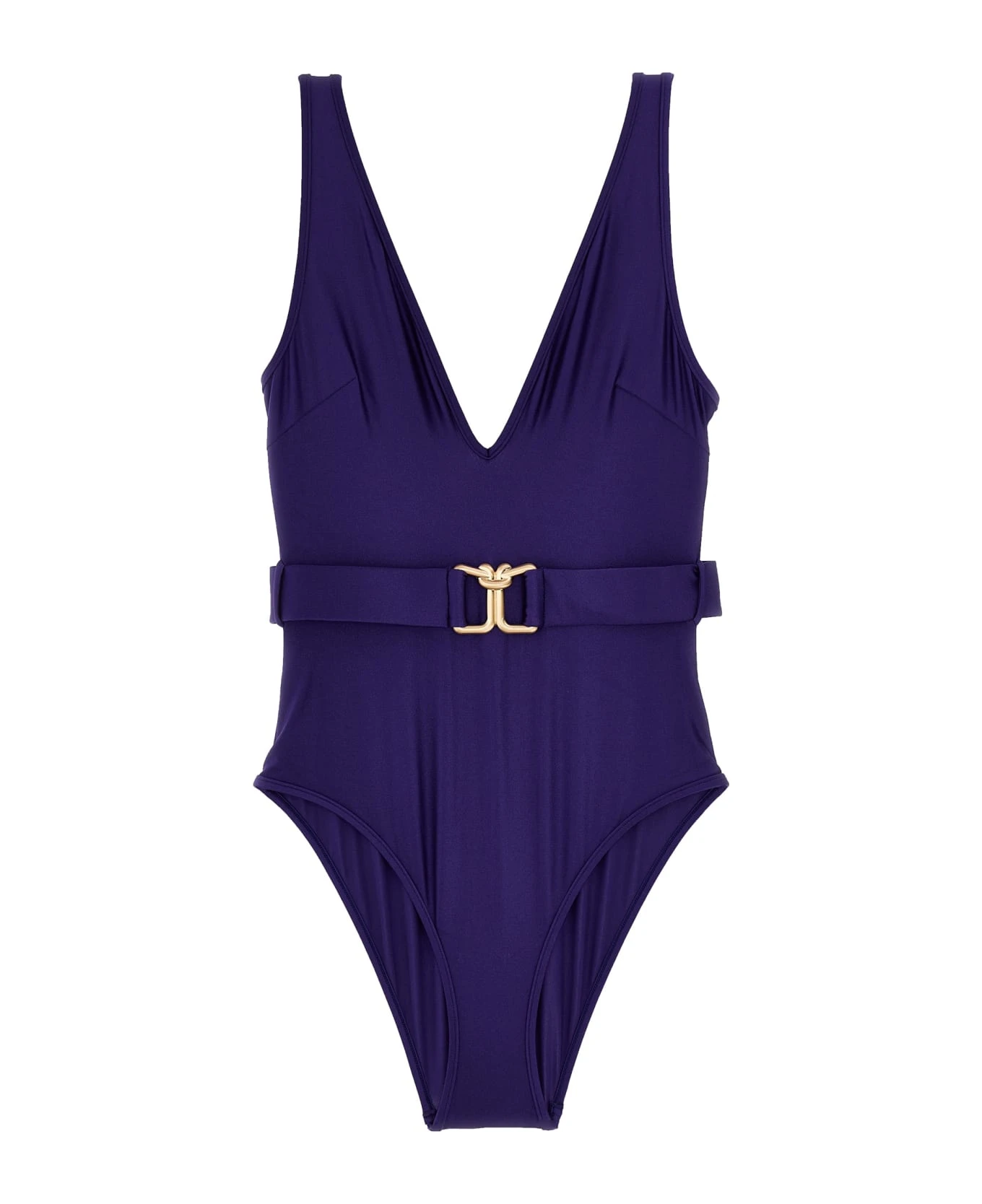 Zimmermann 'rai Knot Trim Plunge' One-piece Swimsuit