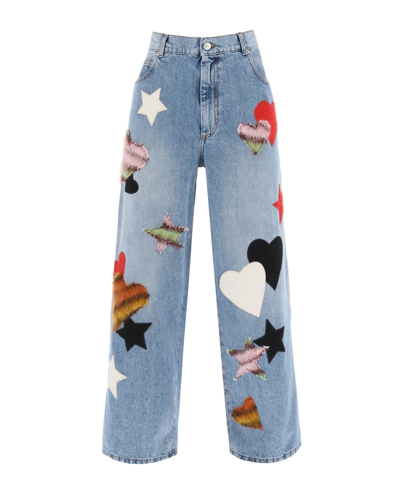 Marni Relaxed Fit Jeans With Patches
