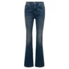 Alexander McQueen Blue 5-pocket Flared Jeans With Logo Patch In Cotton Denim Woman