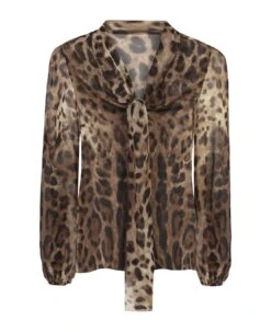 Dolce & Gabbana Printed Chiffon Blouse