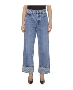 ALEXANDER WANG Wave Cuff Wide Jeans