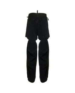 'ashton' Black Jeans With Rear Cut-out In Cotton Denim Woman