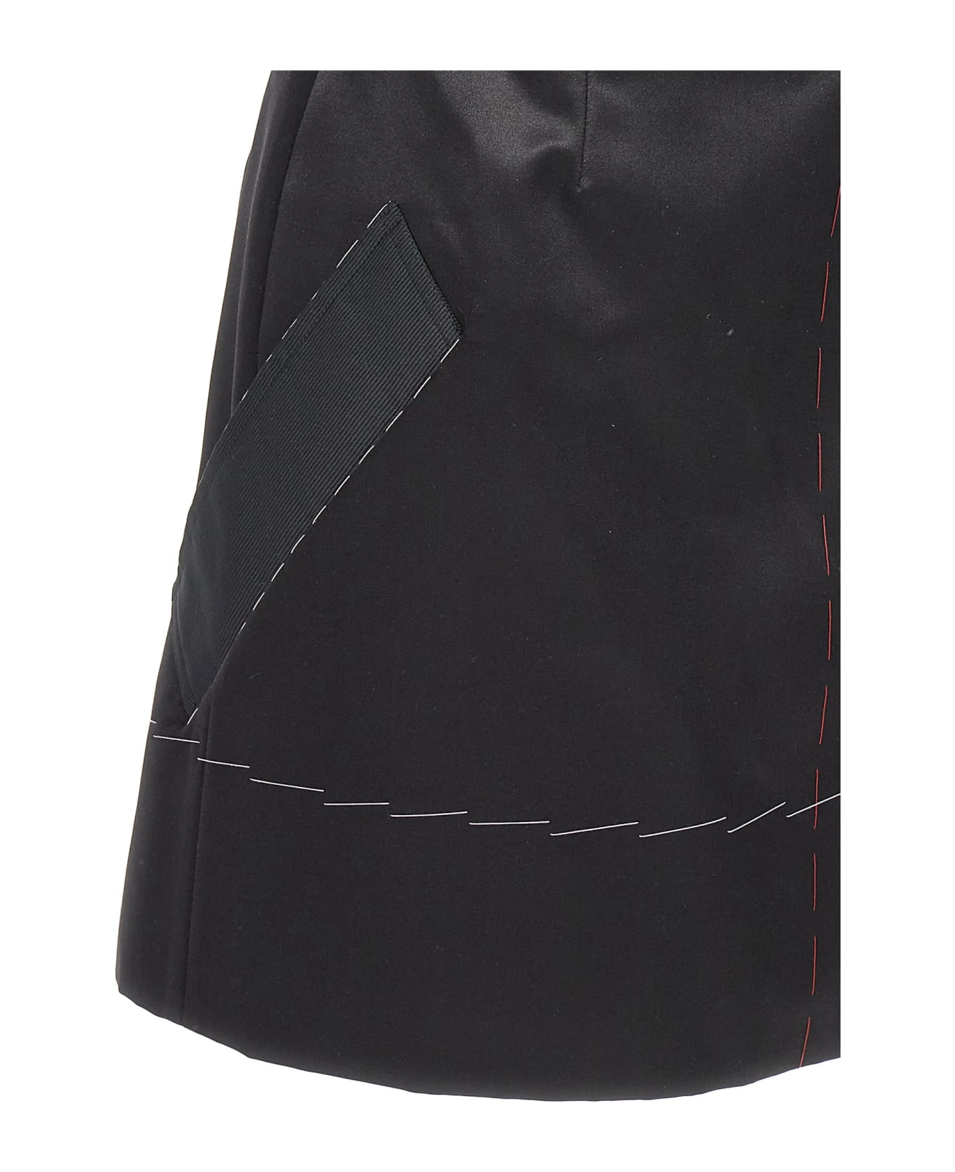 Maison Margiela Contrast Stitching Corset Dress - Image 4