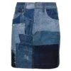Dolce & Gabbana Blue High Waisted Miniskirt In Denim Cotton Woman