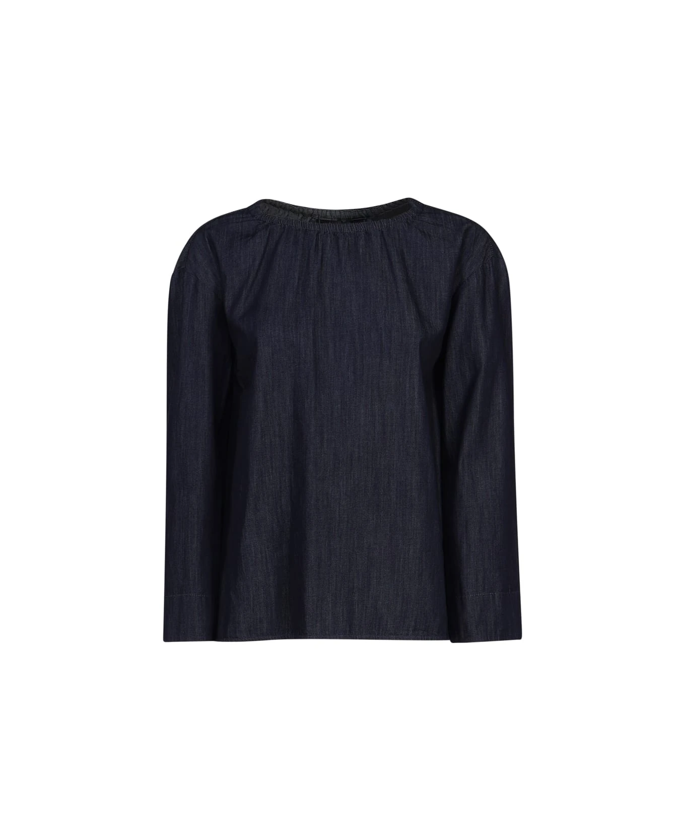 Max Mara Long-sleeved Chambray Top