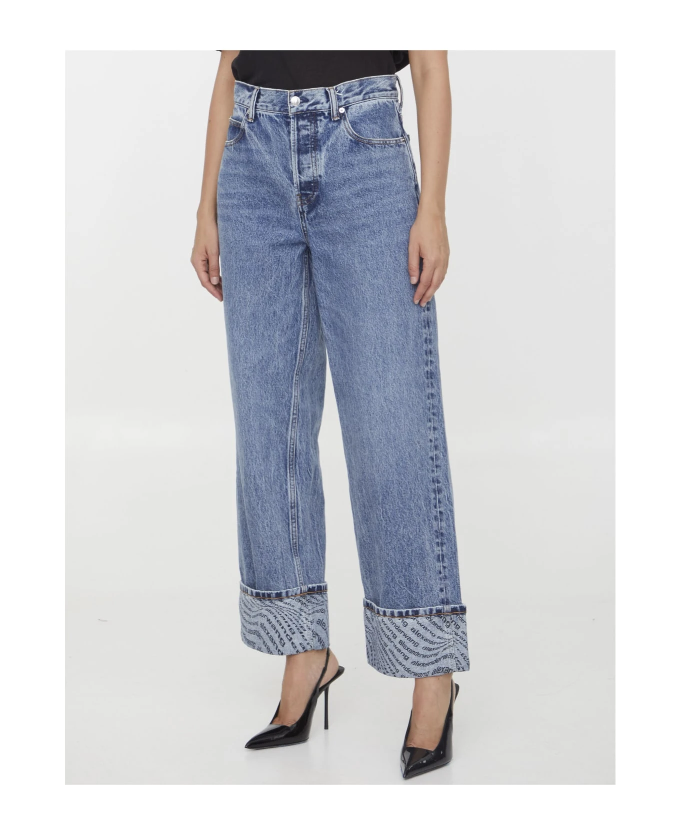 ALEXANDER WANG Wave Cuff Wide Jeans - Image 2