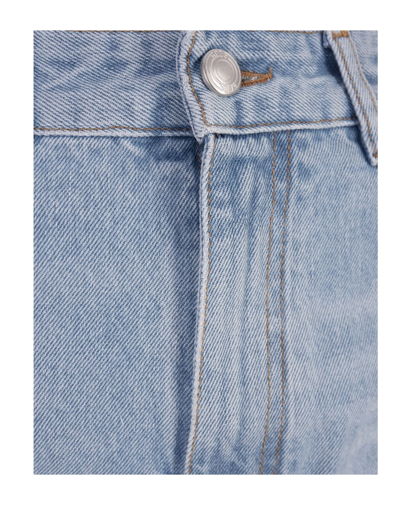 GCDS Chocker Denim Trousers In Light Blue - Image 5