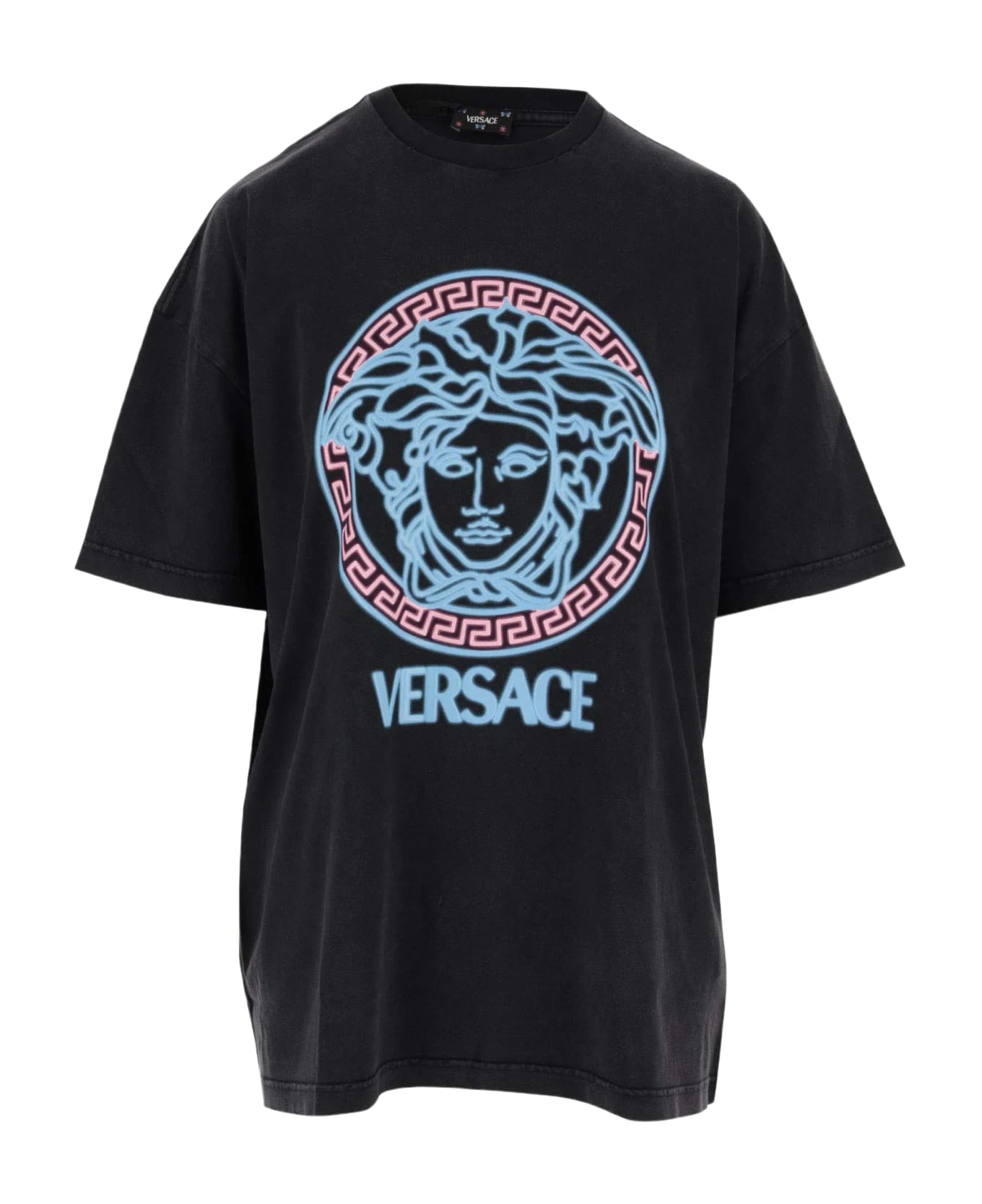 Versace Cotton T-shirt With Medusa Print