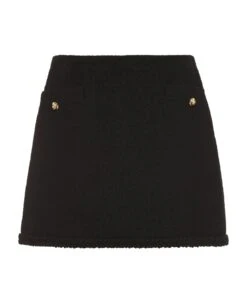 Miu Miu Bouclé Wool Skirt