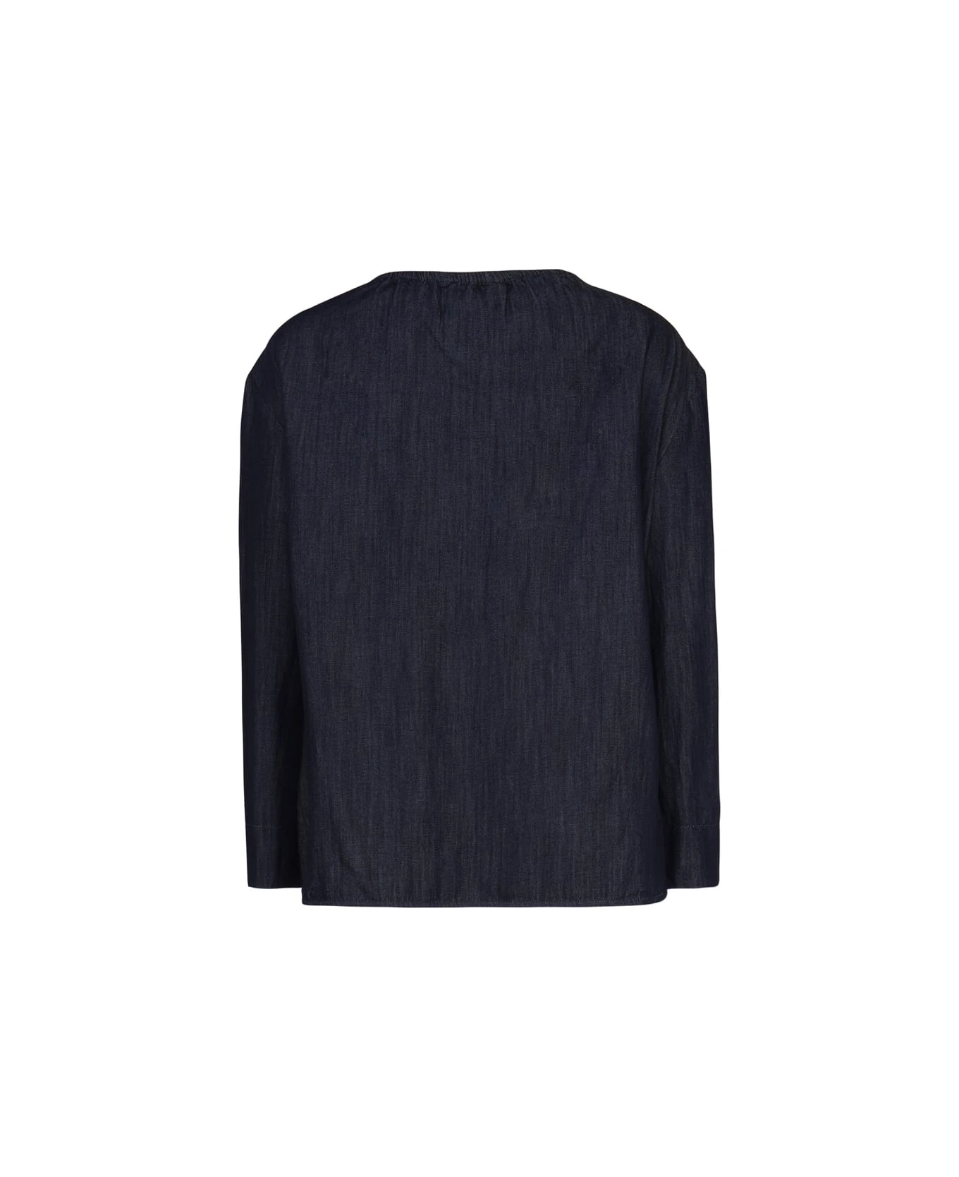 Max Mara Long-sleeved Chambray Top - Image 3