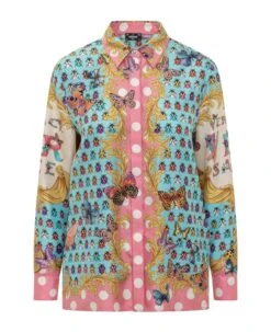 Versace Silk Shirt With Butterflies