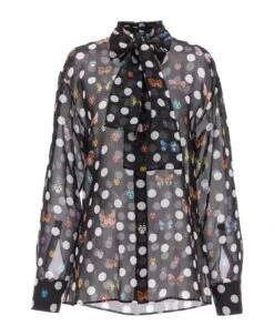 Versace 'heritage Butterflies & Ladybugs Polka Dot' Capsule La Vacanza Shirt