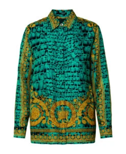 Versace 'baroccodile' Multicolored Silk Shirt