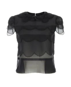 Maison Margiela Black Crepe Top